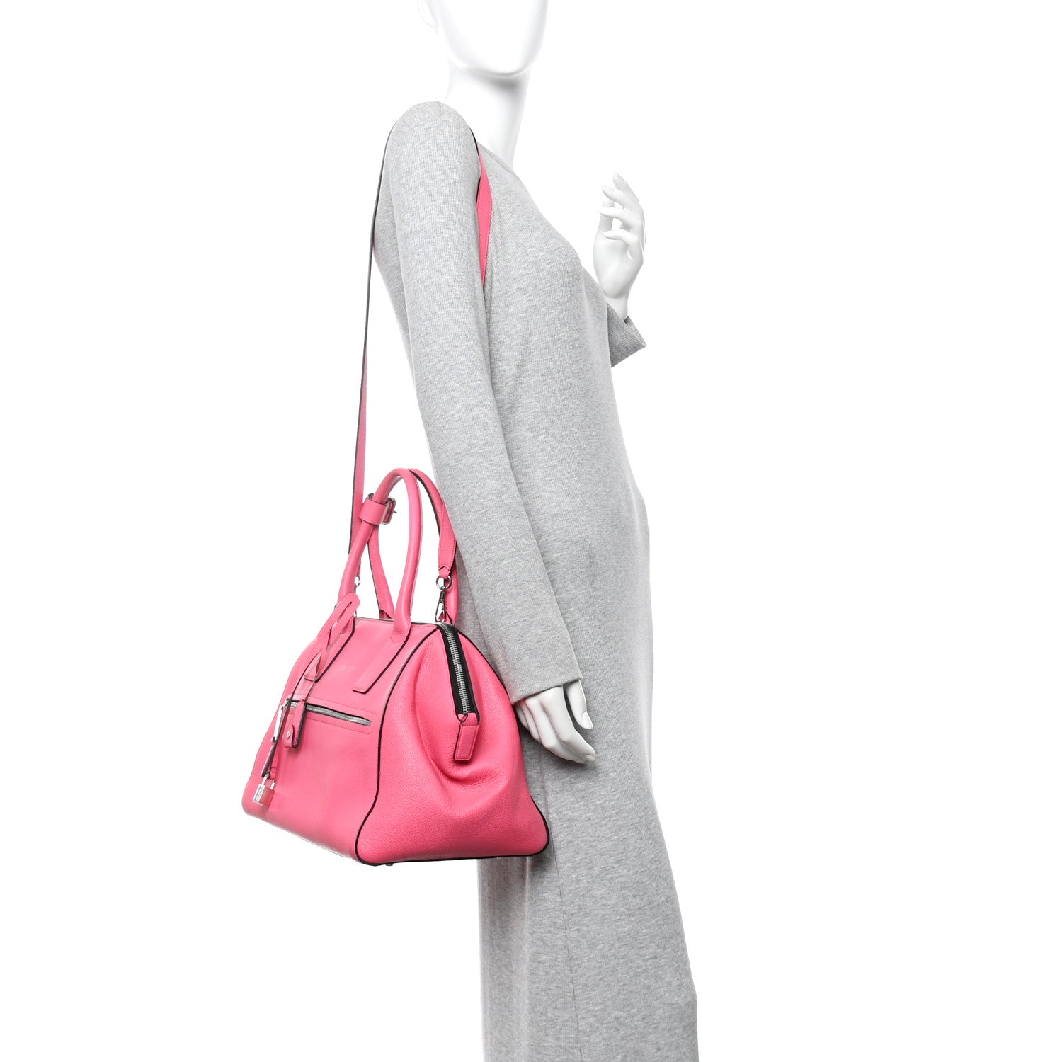 Marc Jacobs Textured Calfskin Medium Incognito Satchel Pink 2 of 12