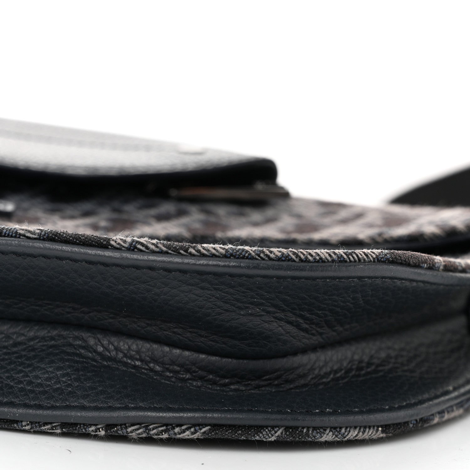 Christian Dior Oblique Saddle Messenger Pouch Blue Black 10 of 11