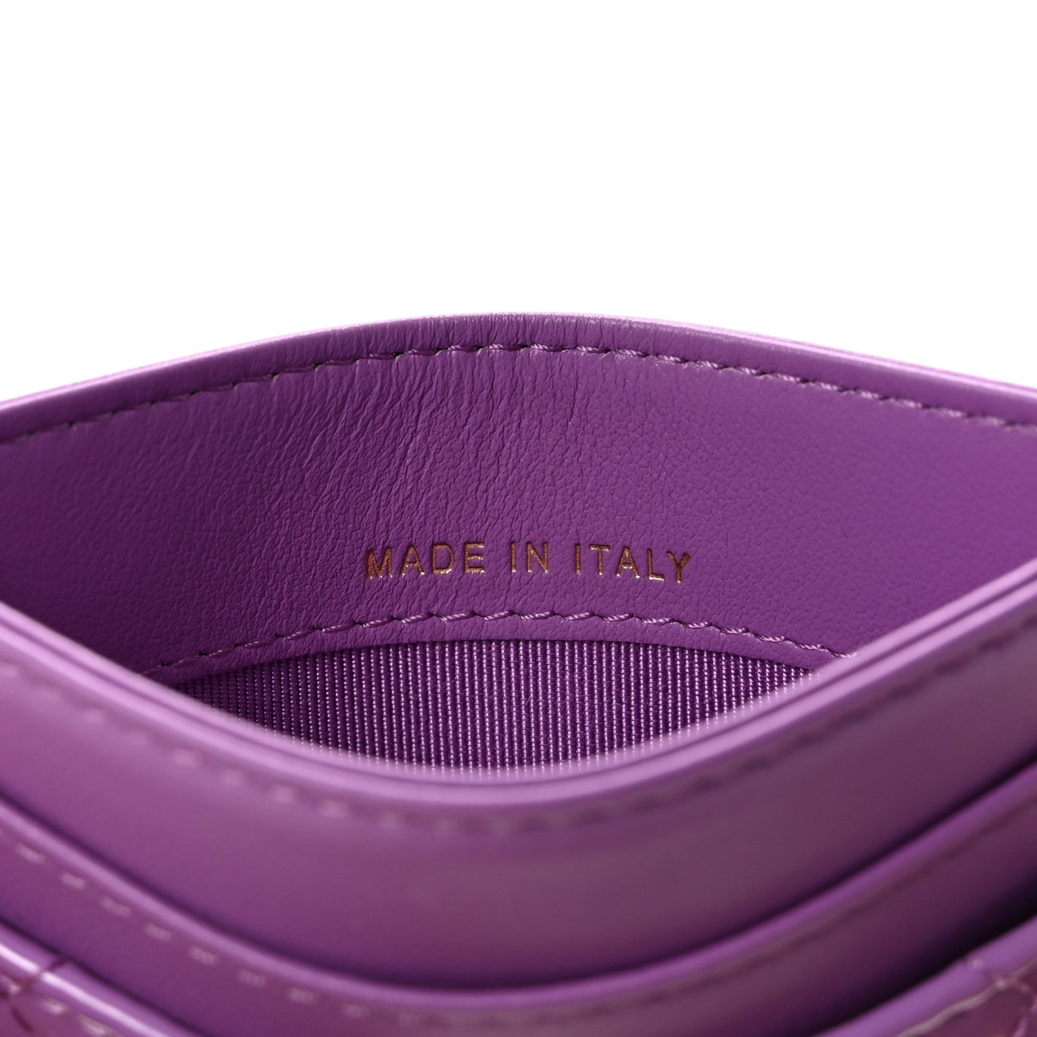 Chanel Patent Quilted Card Holder Purple 7 of 9