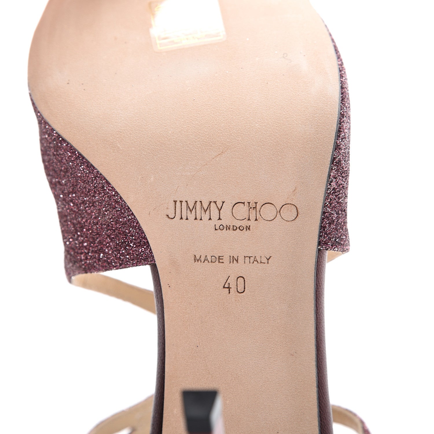 Jimmy Choo Glitter Lang Sandals 40 Pink 7 of 10