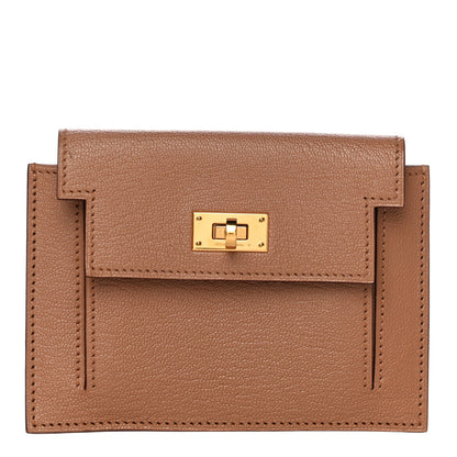 Hermes Chevre Mysore Kelly Pocket Compact Wallet Quebracho 1 of 13
