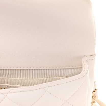 Chanel Lambskin Quilted Mini My Precious Waist Bag White 13 of 13