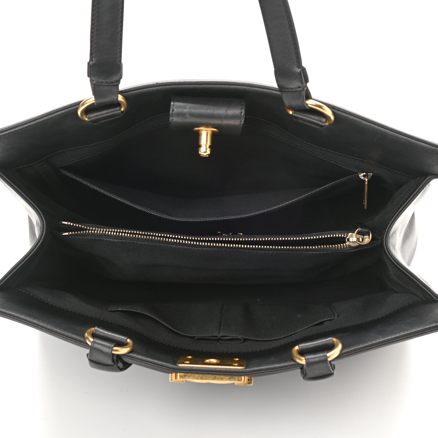 Chanel Calfskin Quilted Boy Shopping Tote Black 5 of 10