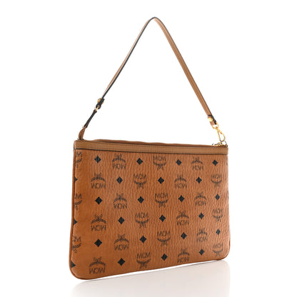MCM Visetos Medium Stark Wristlet Pouch Cognac 3 of 13