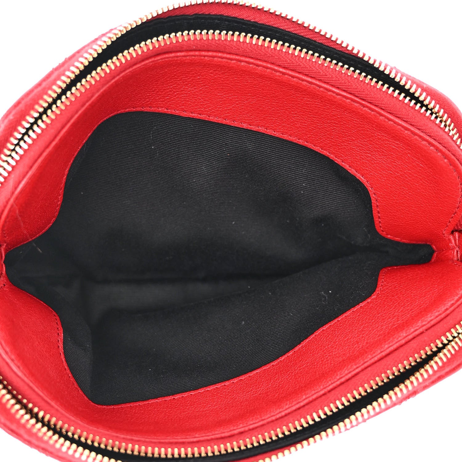 Saint Laurent SAINT LAURENT Grained Lambskin Quilted Mini Becky Double Zip Bag Rouge Eros 4 of 11