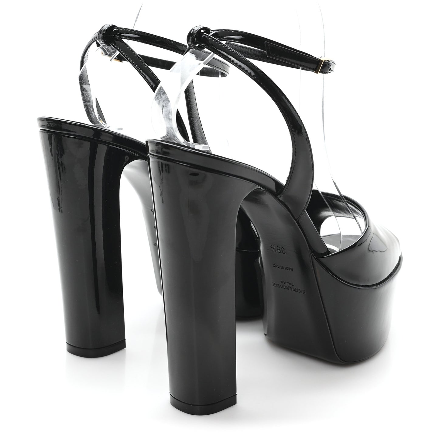 Patent Sexy 95 Tanouk Platform Sandals 39.5 Black