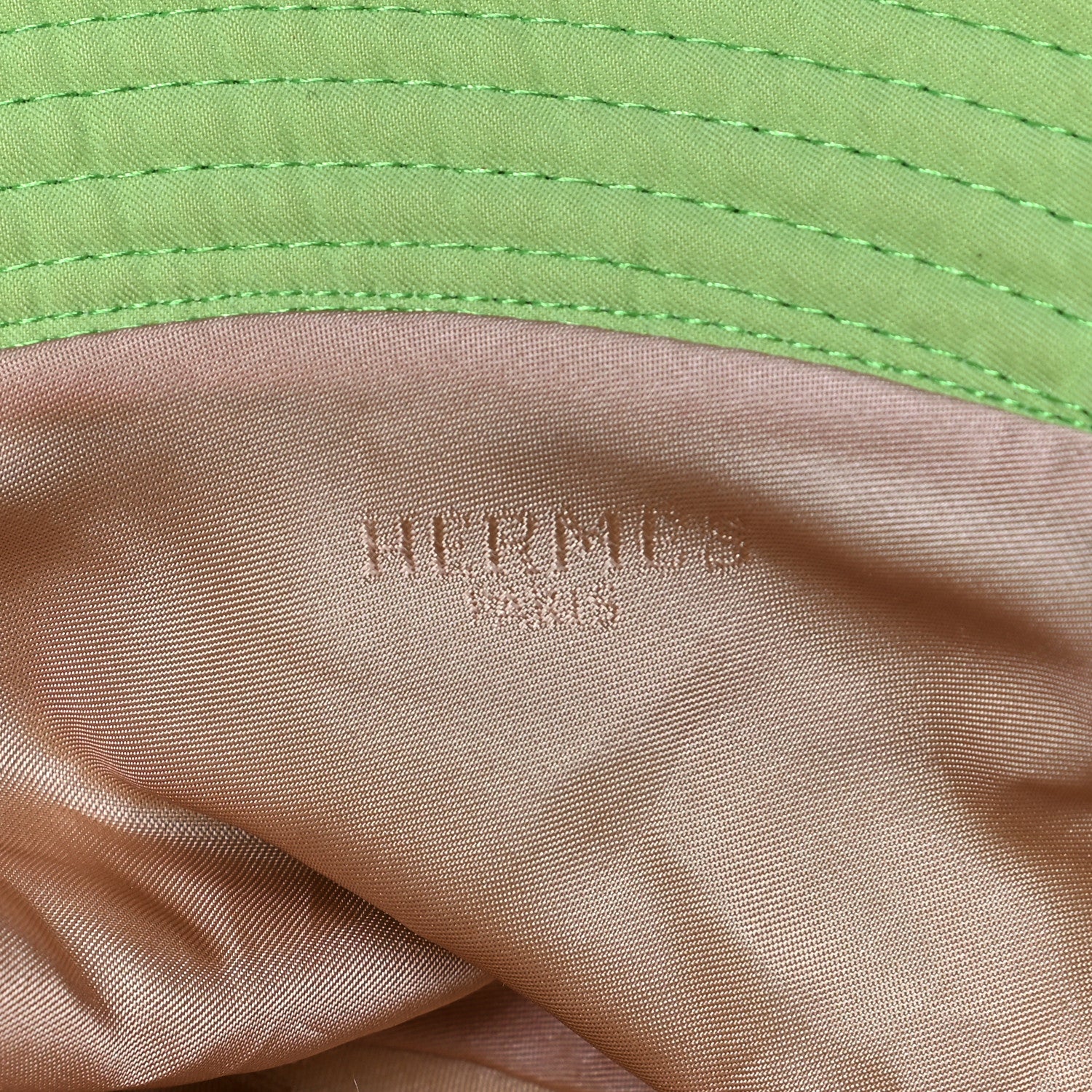Hermes Polyester Nylon Bucket Hat 57 Green 5 of 6