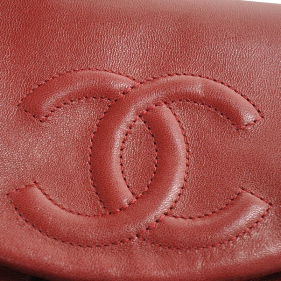 Caviar Half Moon Wallet On Chain Bag Red