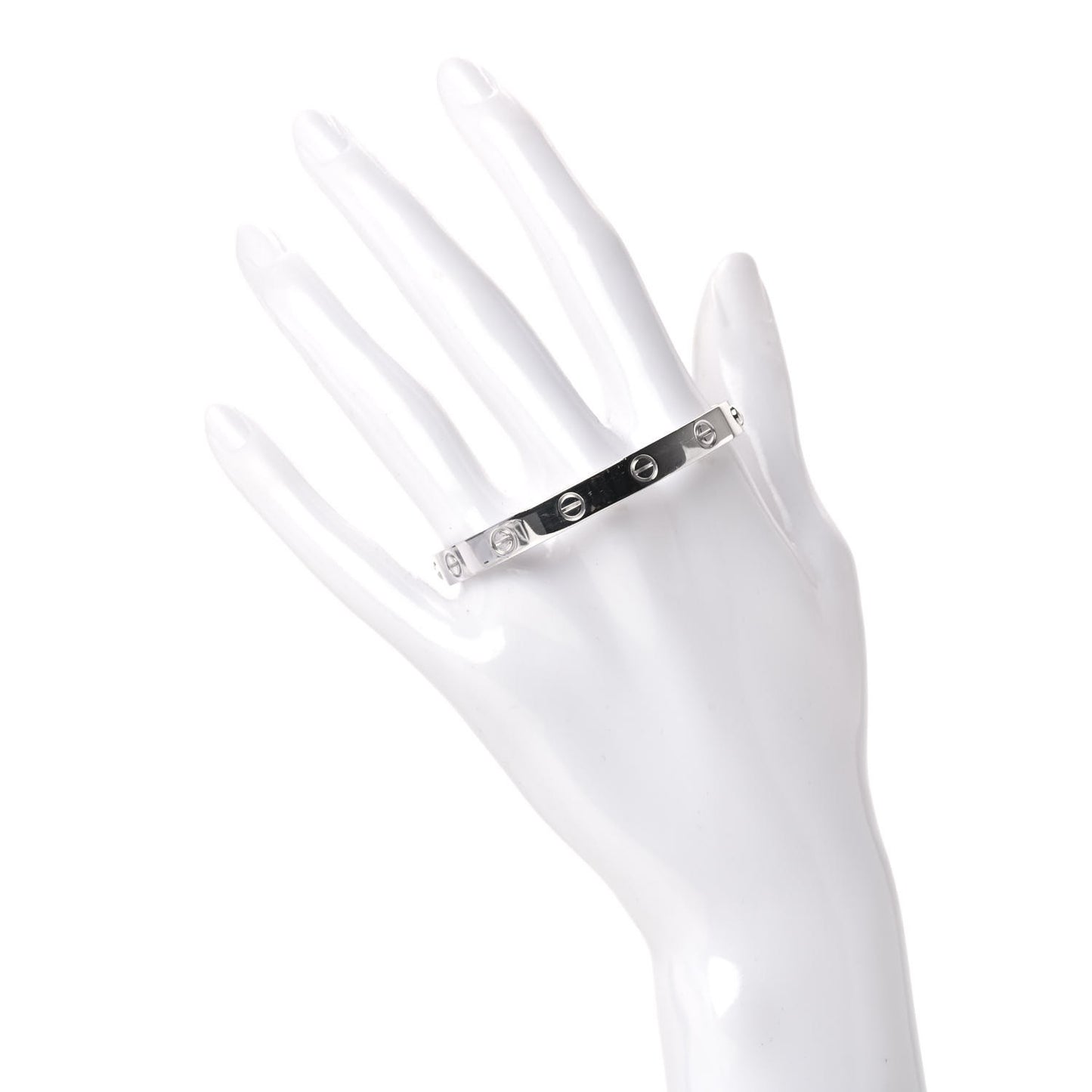 18K White Gold LOVE Bracelet 16