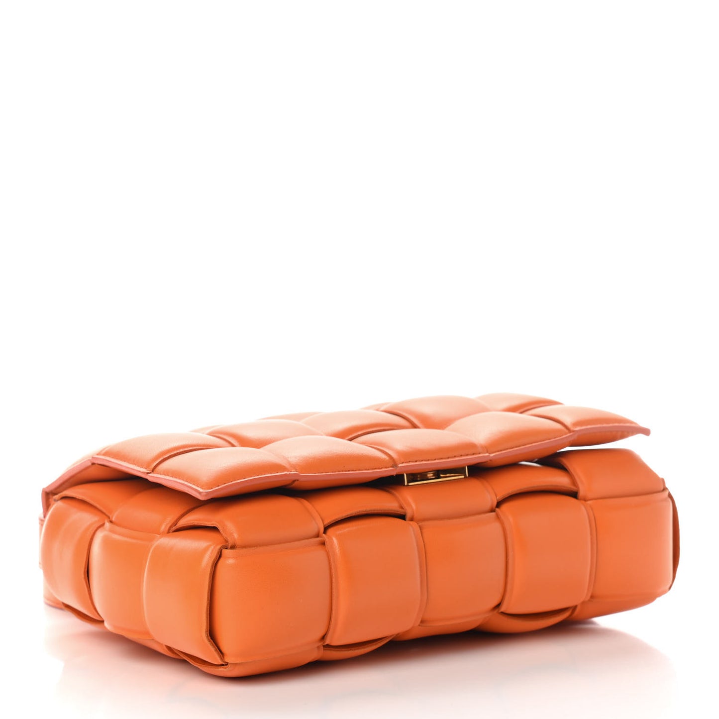 Nappa Maxi Intreccio Padded Cassette Crossbody Bag Clay