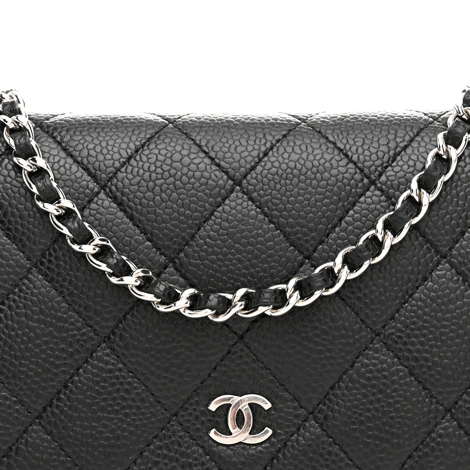 Chanel Caviar Quilted Wallet on Chain WOC Black 9 of 12