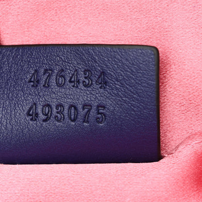 Gucci Velvet Matelasse GG Marmont Belt Bag 85 34 Cobalt Blue 7 of 11