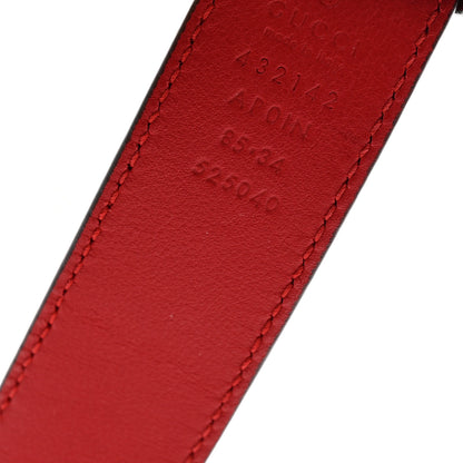 Gucci Moon Calfskin Crystal Dionysus 30mm Belt 85 34 Red 3 of 5