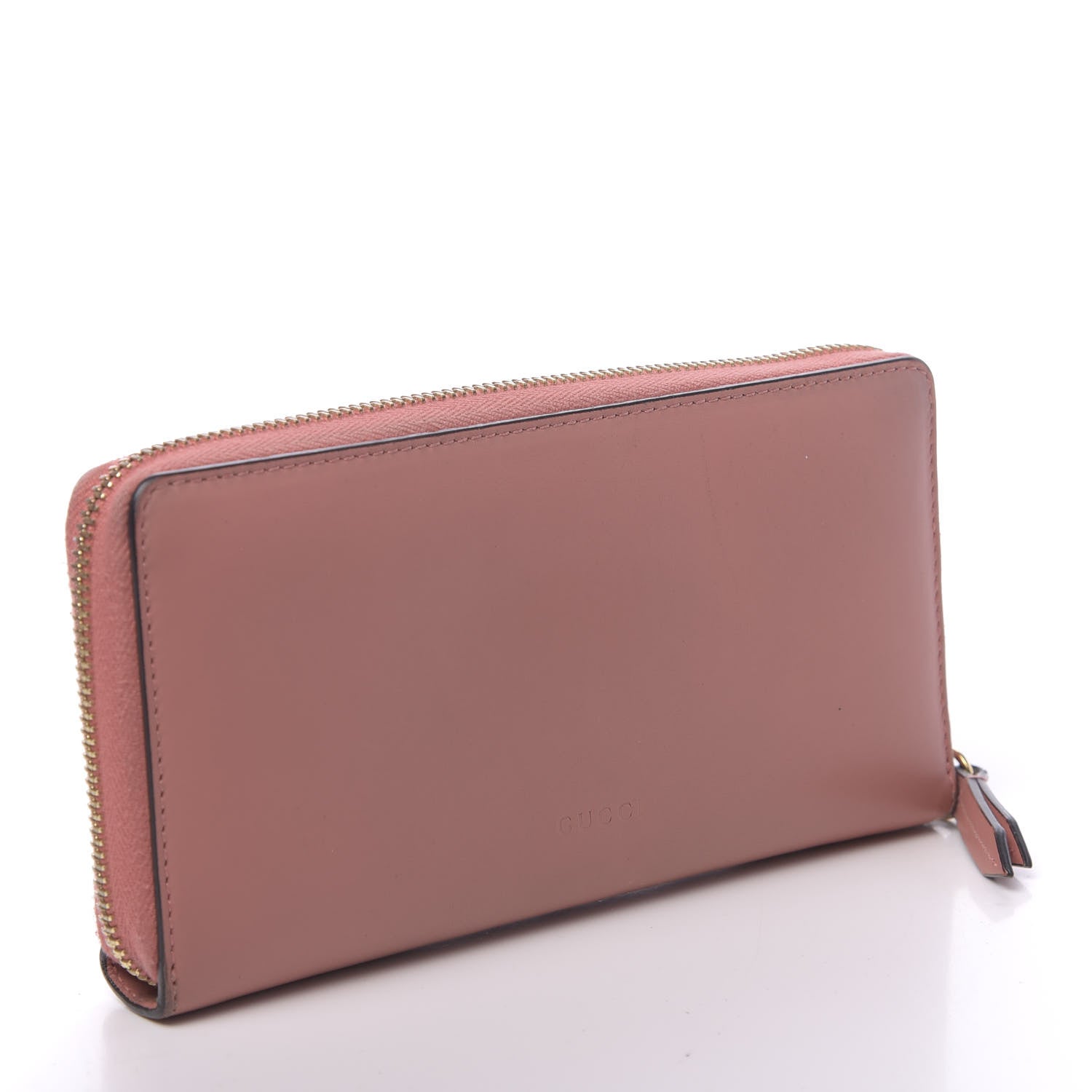 Gucci Lambskin GG Bow Zip Around Wallet Light Pink 3 of 11