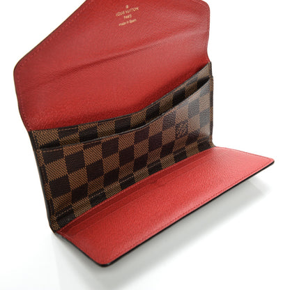 Louis Vuitton Damier Ebene Josephine Wallet Red 5 of 8