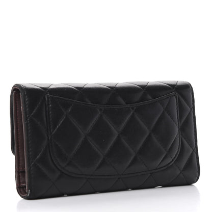 Chanel Lambskin Quilted Large Flap Wallet Black 3 of 11