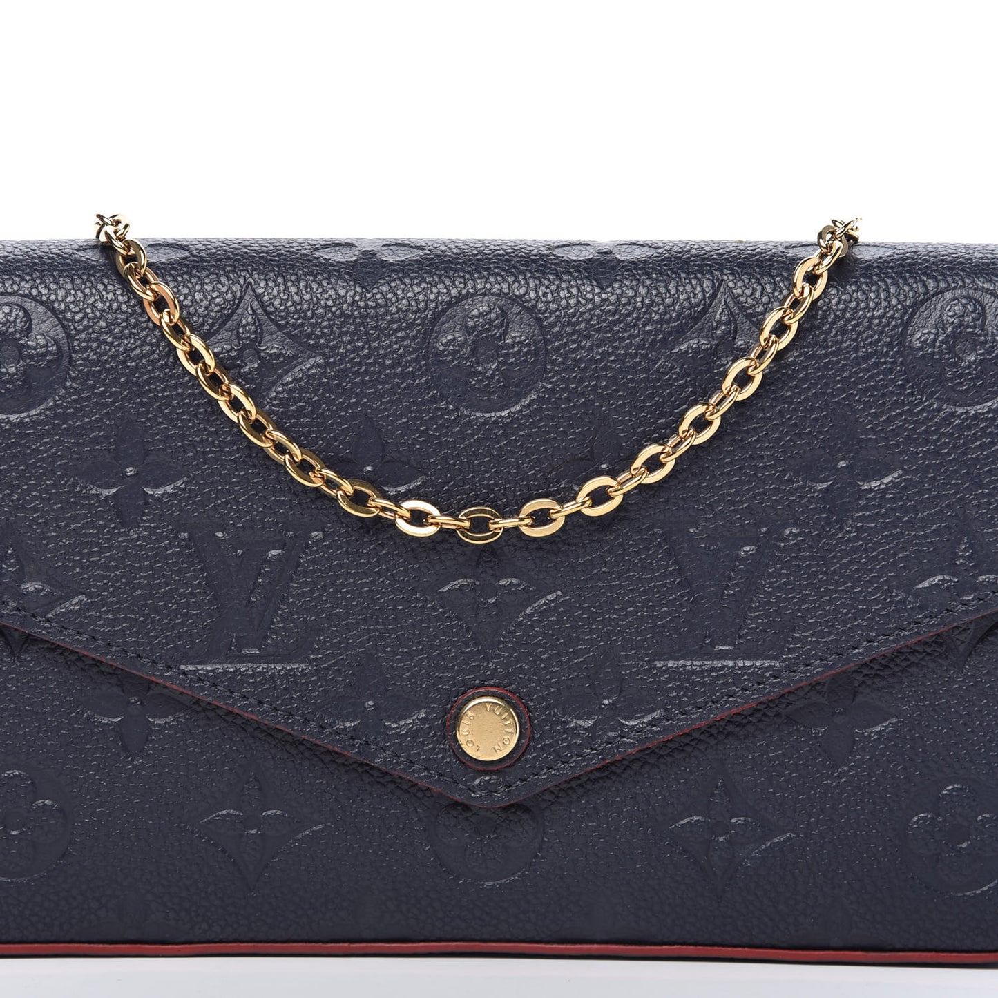 Empreinte Pochette Felicie Chain Wallet Marine Rouge