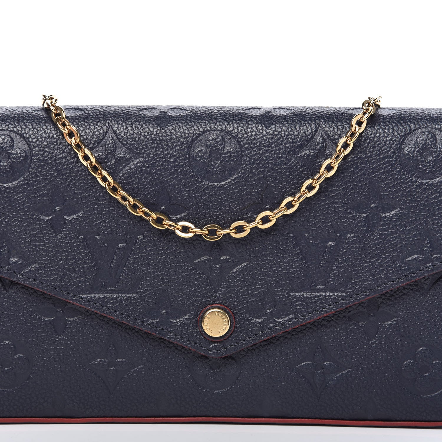 Louis Vuitton Empreinte Pochette Felicie Chain Wallet Marine Rouge 11 of 12