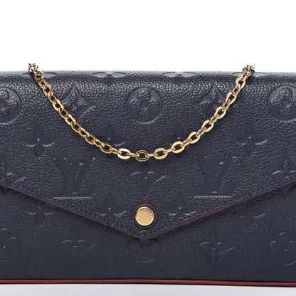 Louis Vuitton Empreinte Pochette Felicie Chain Wallet Marine Rouge 11 of 12