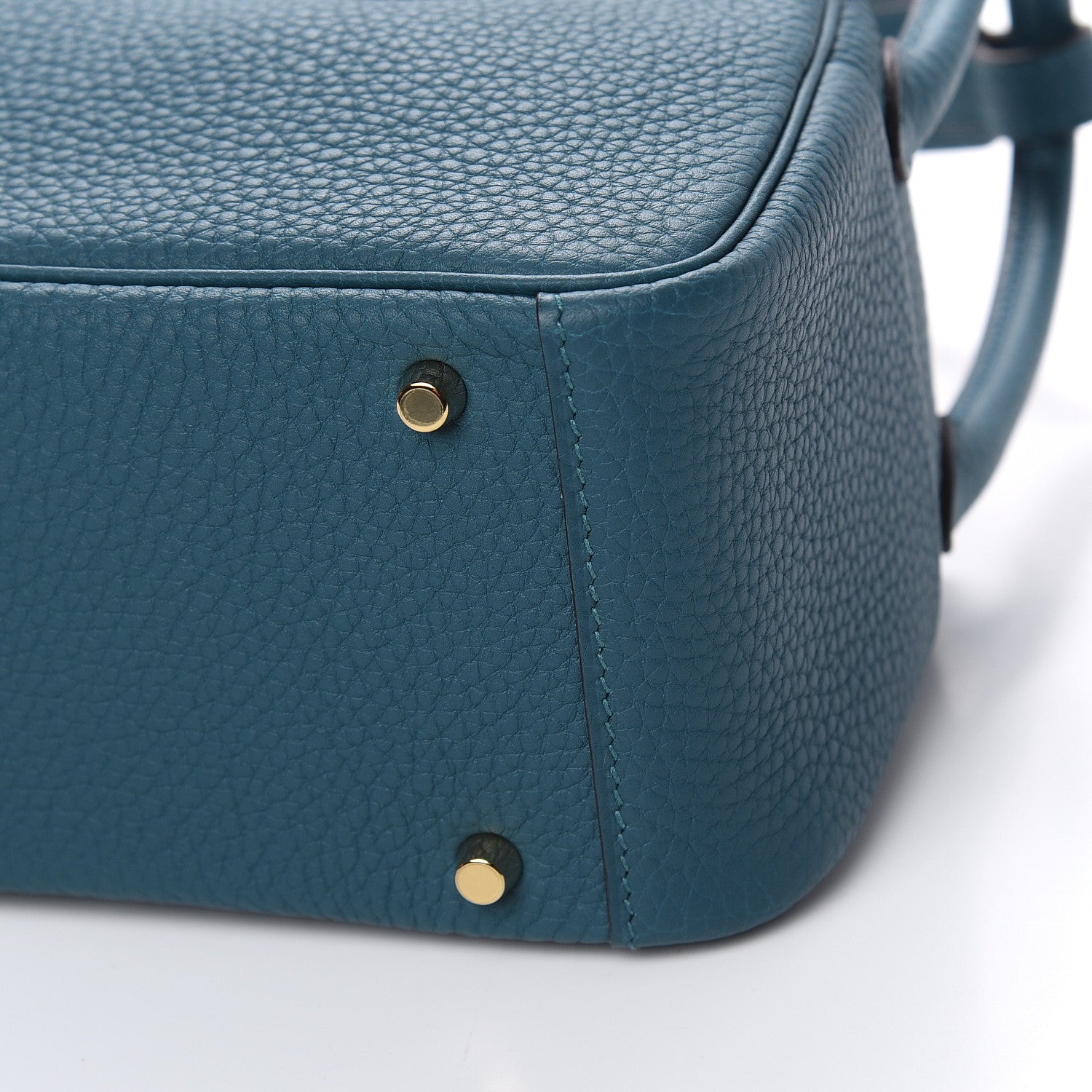 Hermes Taurillon Clemence Mini Lindy 20 Vert Bosphore 10 of 11