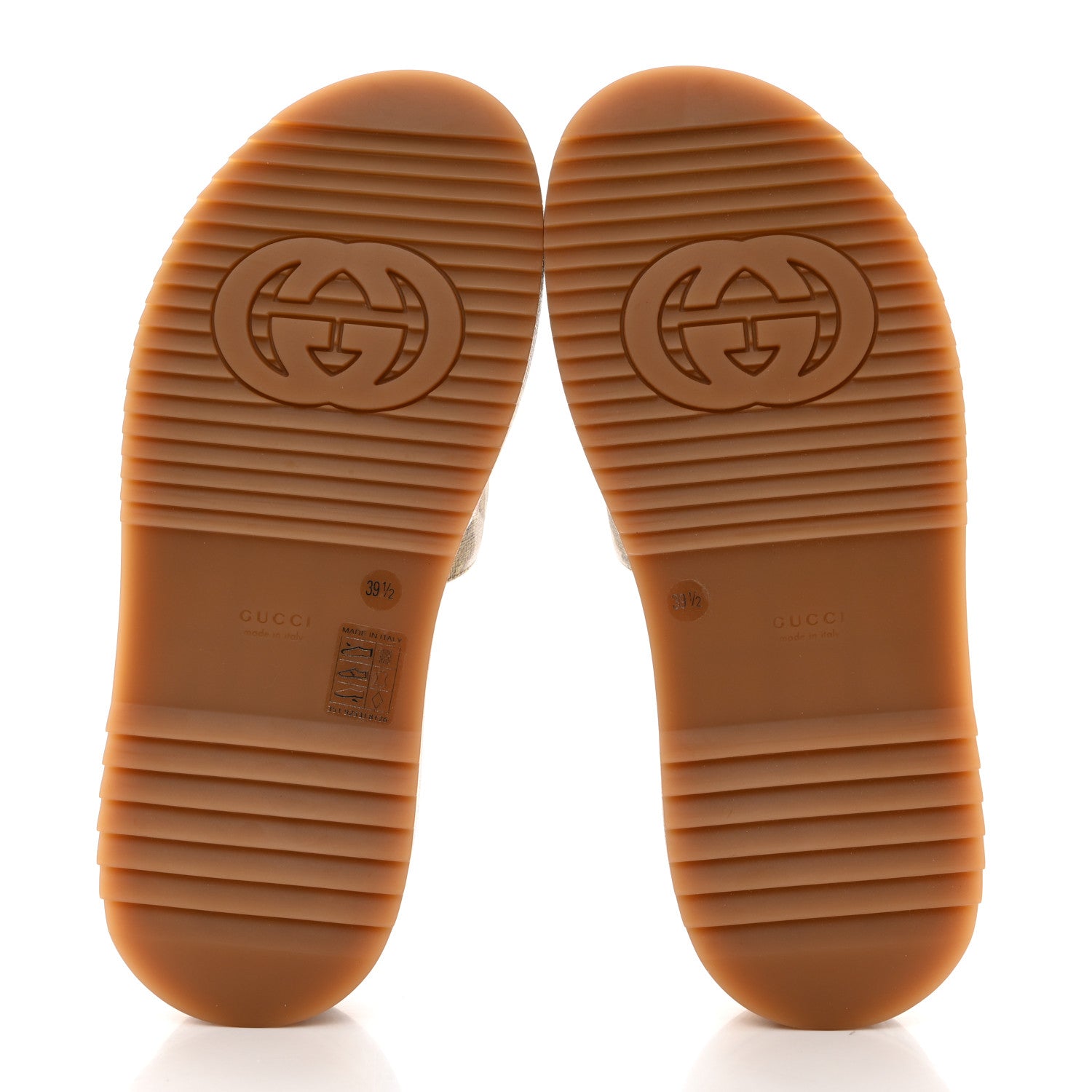 Gucci GG Supreme Monogram Water Flora Angelina Platform Slide Sandals 39.5 Beige White Multicolor 5 of 9