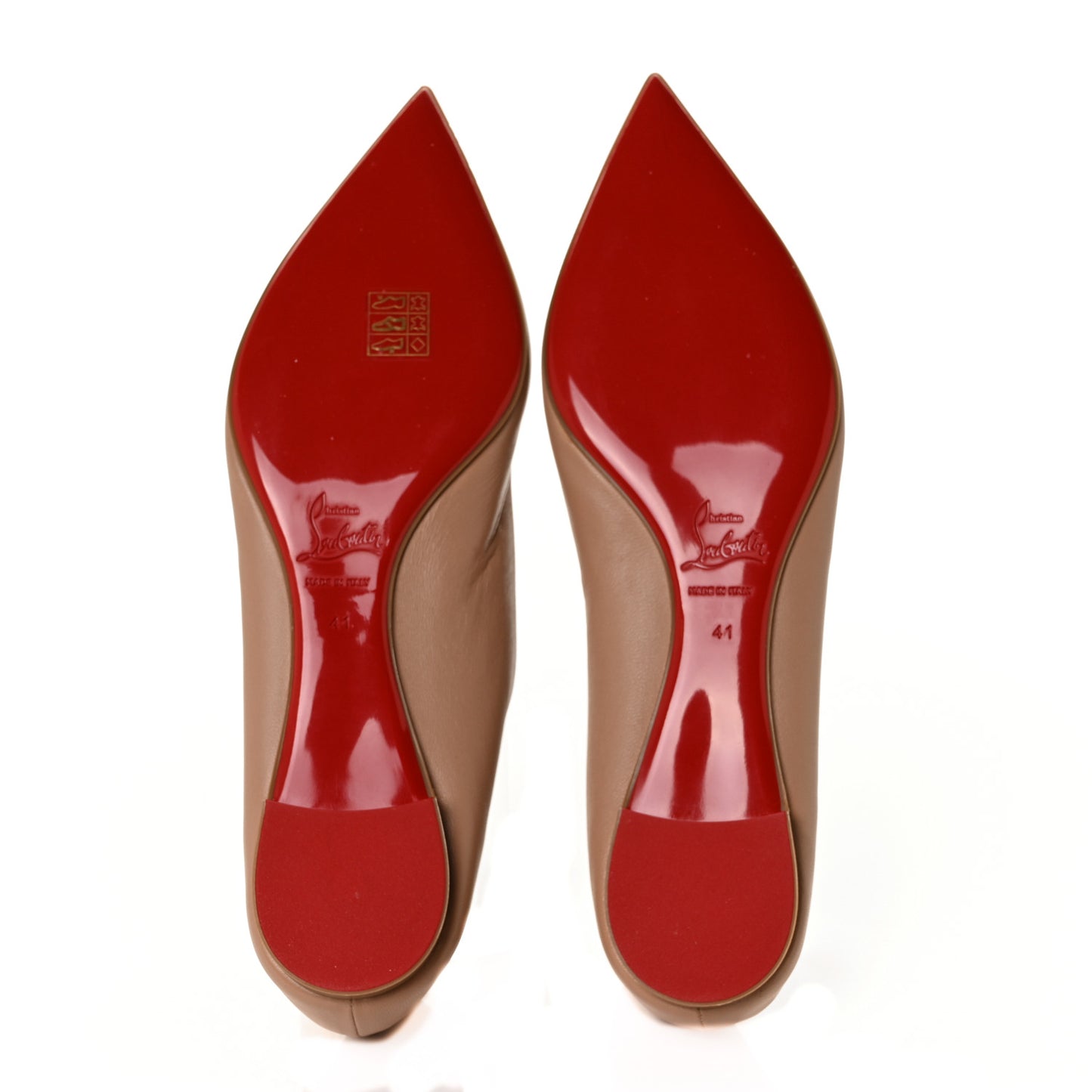 Shiny Nappa Ballalla Flats 41 Nude