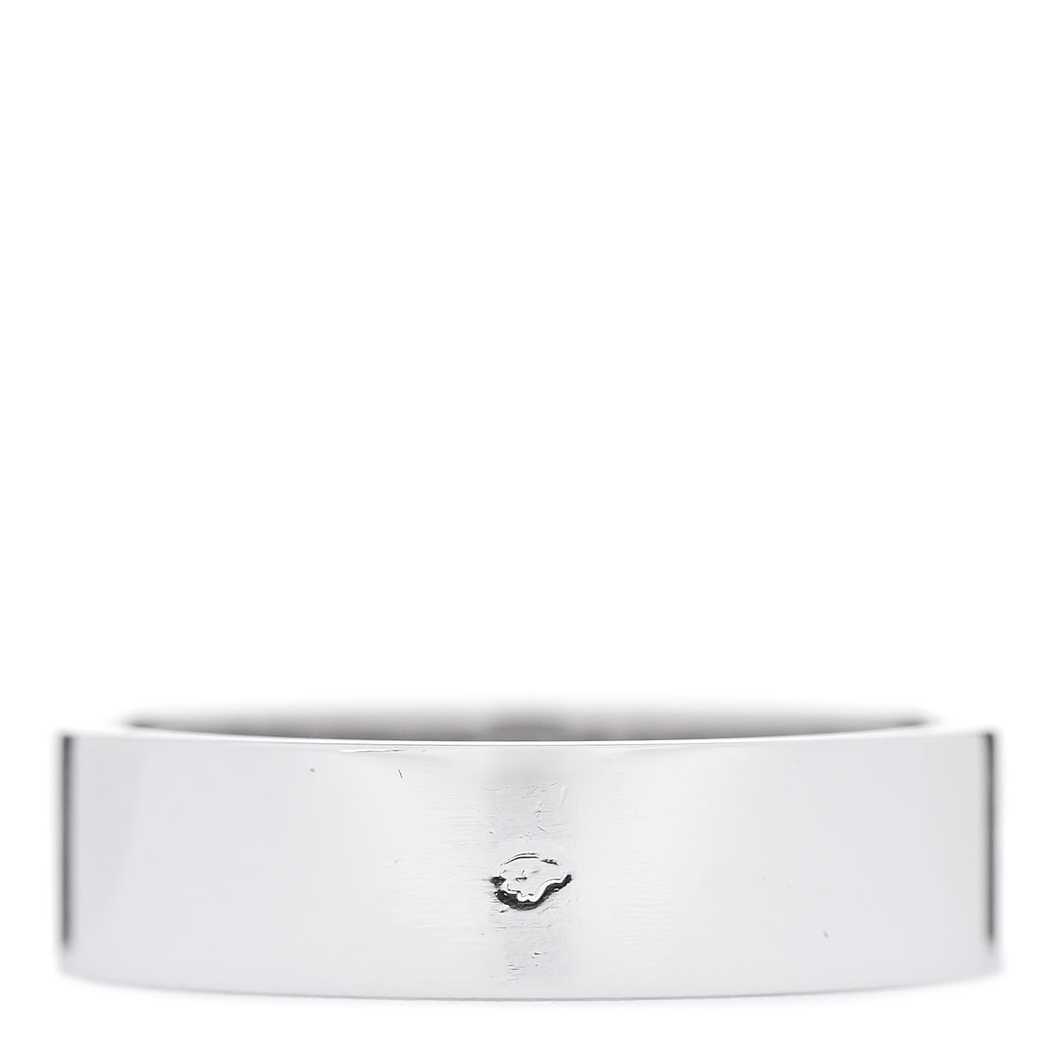 Hermes 18K White Gold Diamond PM Kelly Ring 52 6 3 of 4