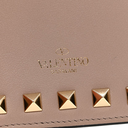 Valentino Garavani Calfskin Rockstud French Flap Wallet Poudre 7 of 7