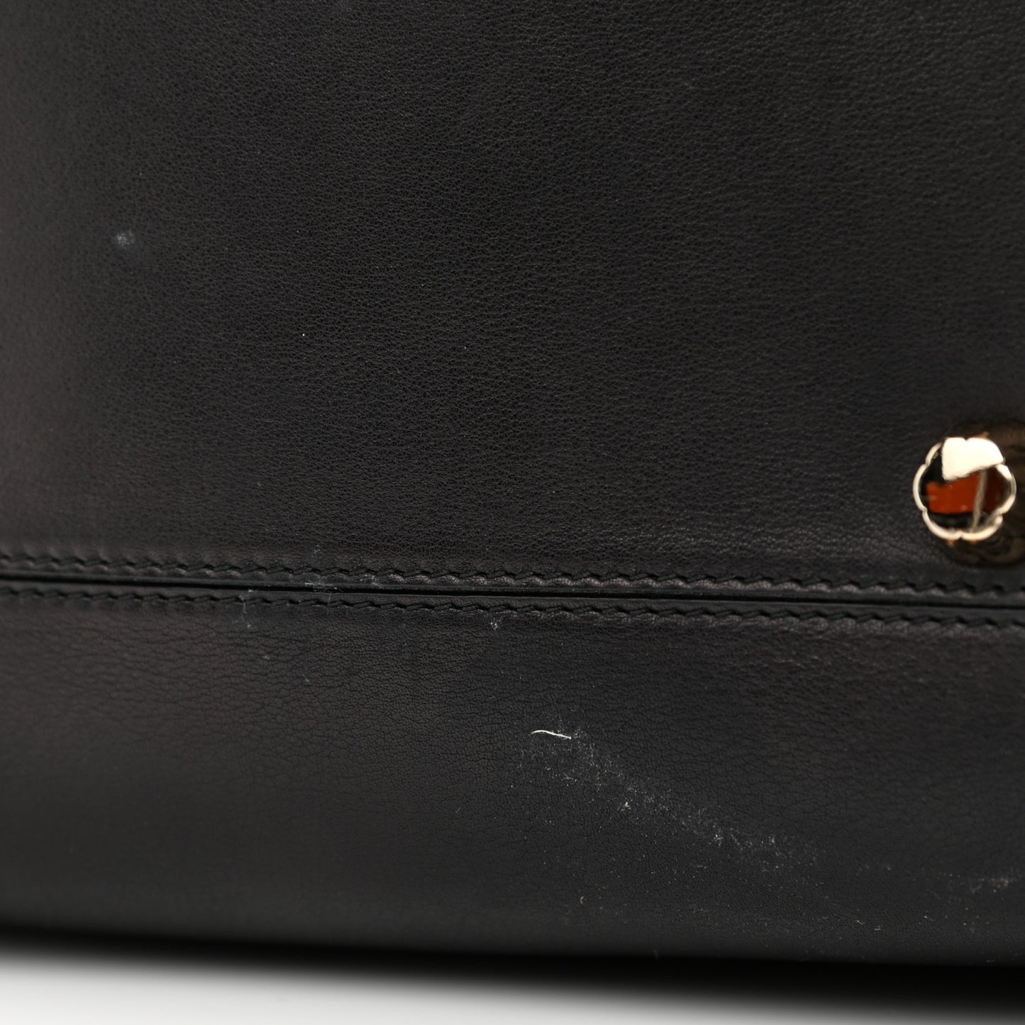 Calfskin Sofia Rainbow Top Handle Bag Black