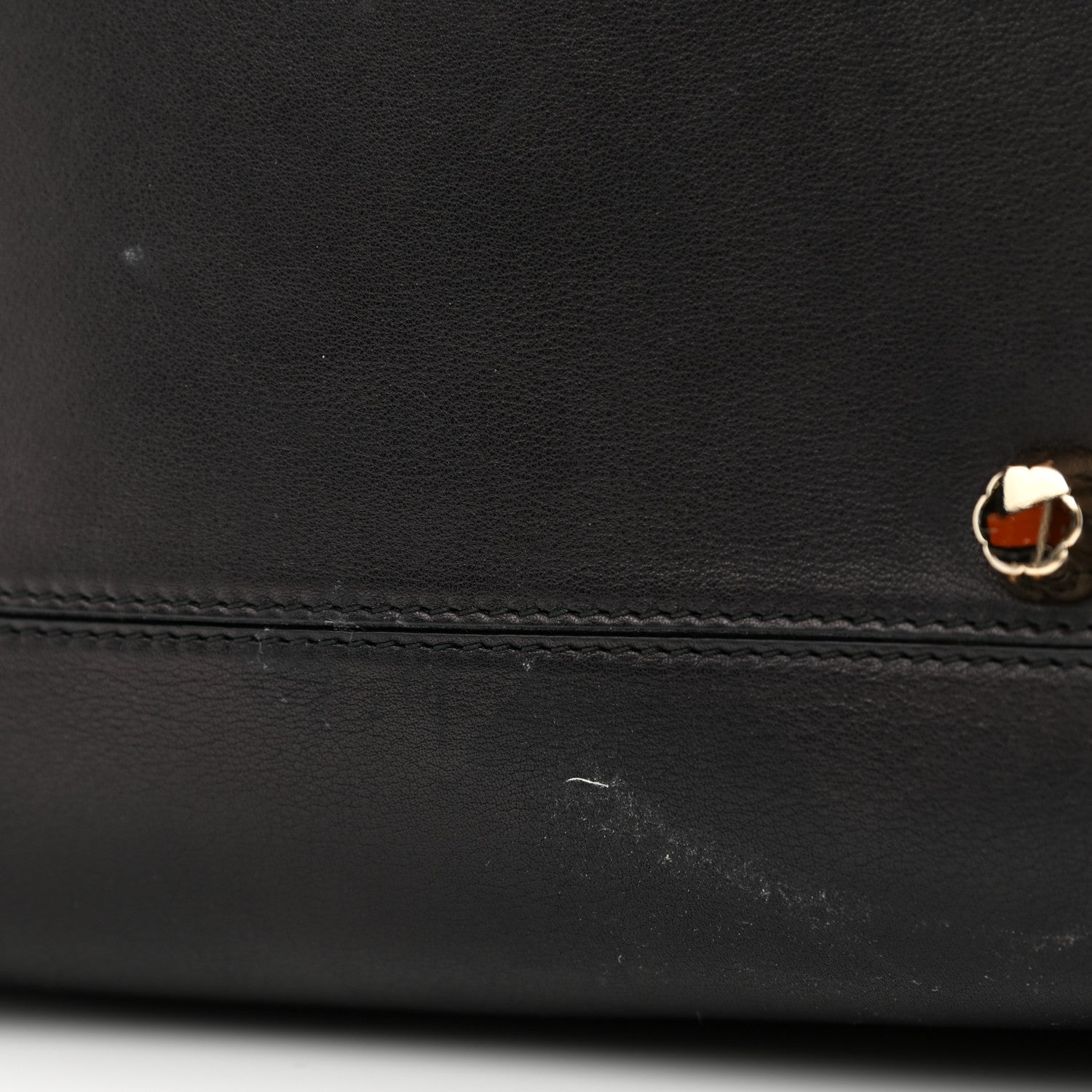 Salvatore Ferragamo Calfskin Sofia Rainbow Top Handle Bag Black 11 of 11