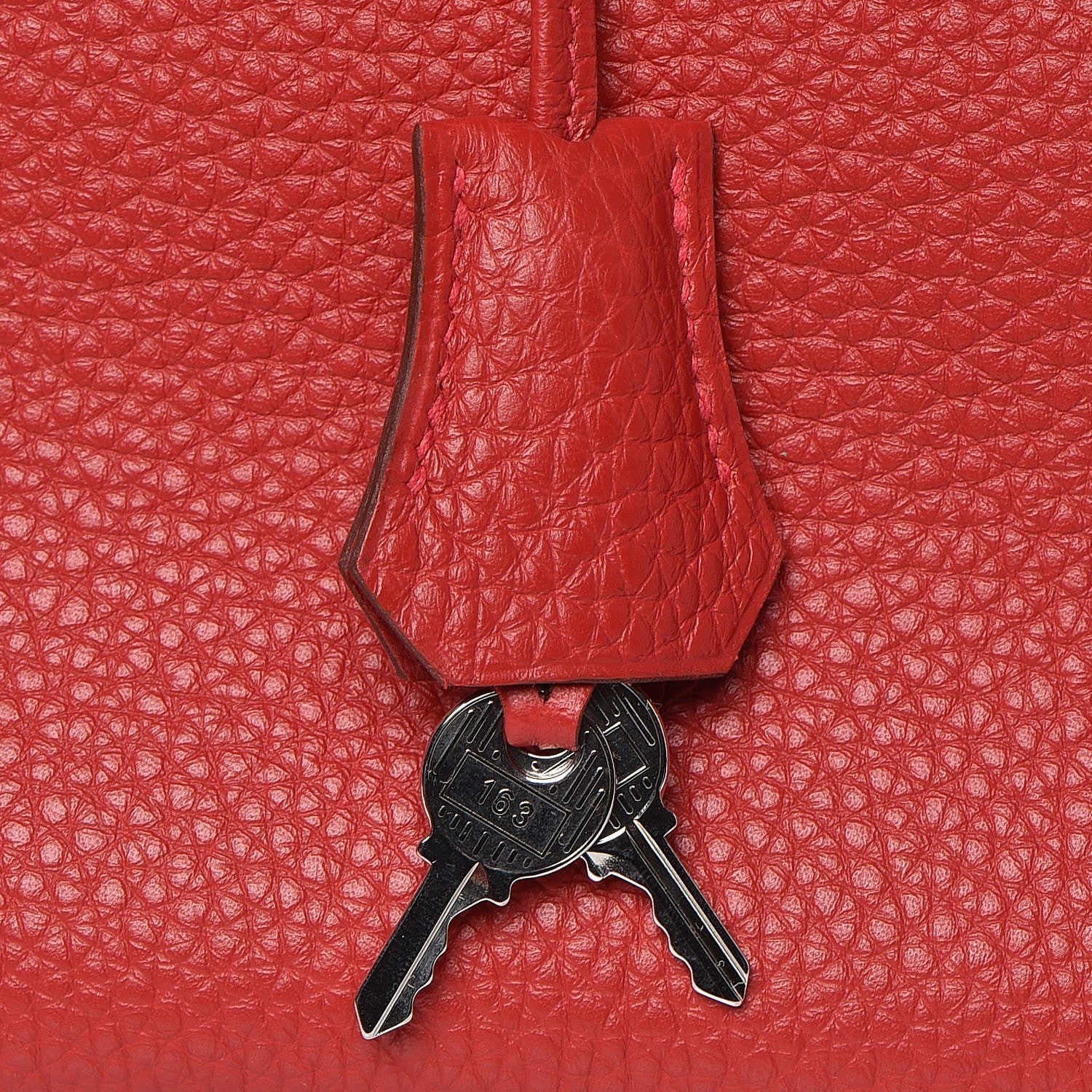 Hermes Taurillon Clemence Birkin 35 Rouge Casaque 27 of 30