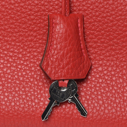 Hermes Taurillon Clemence Birkin 35 Rouge Casaque 27 of 30