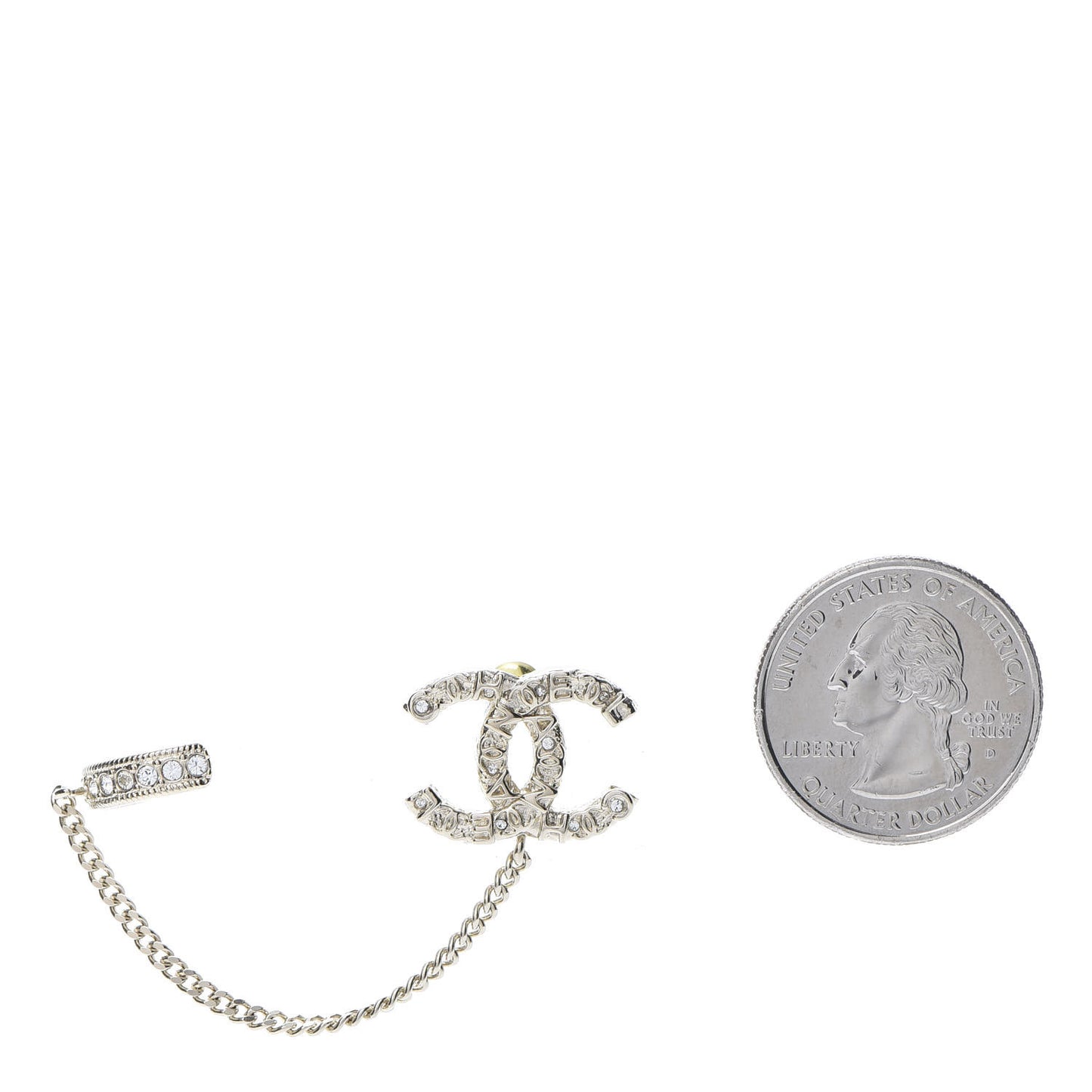 Crystal CC Cuff Single Earring Gold