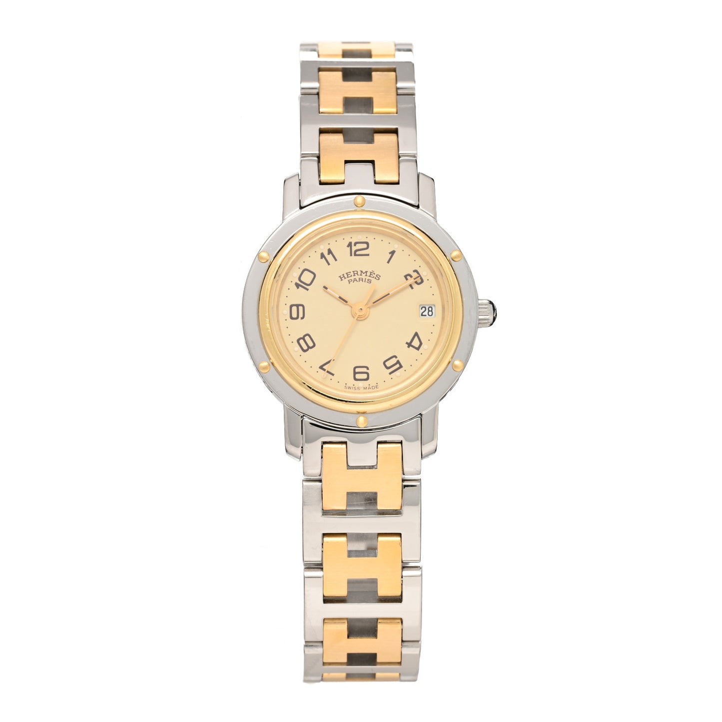 Stainless Steel 24mm Clipper Quartz Watch Gold