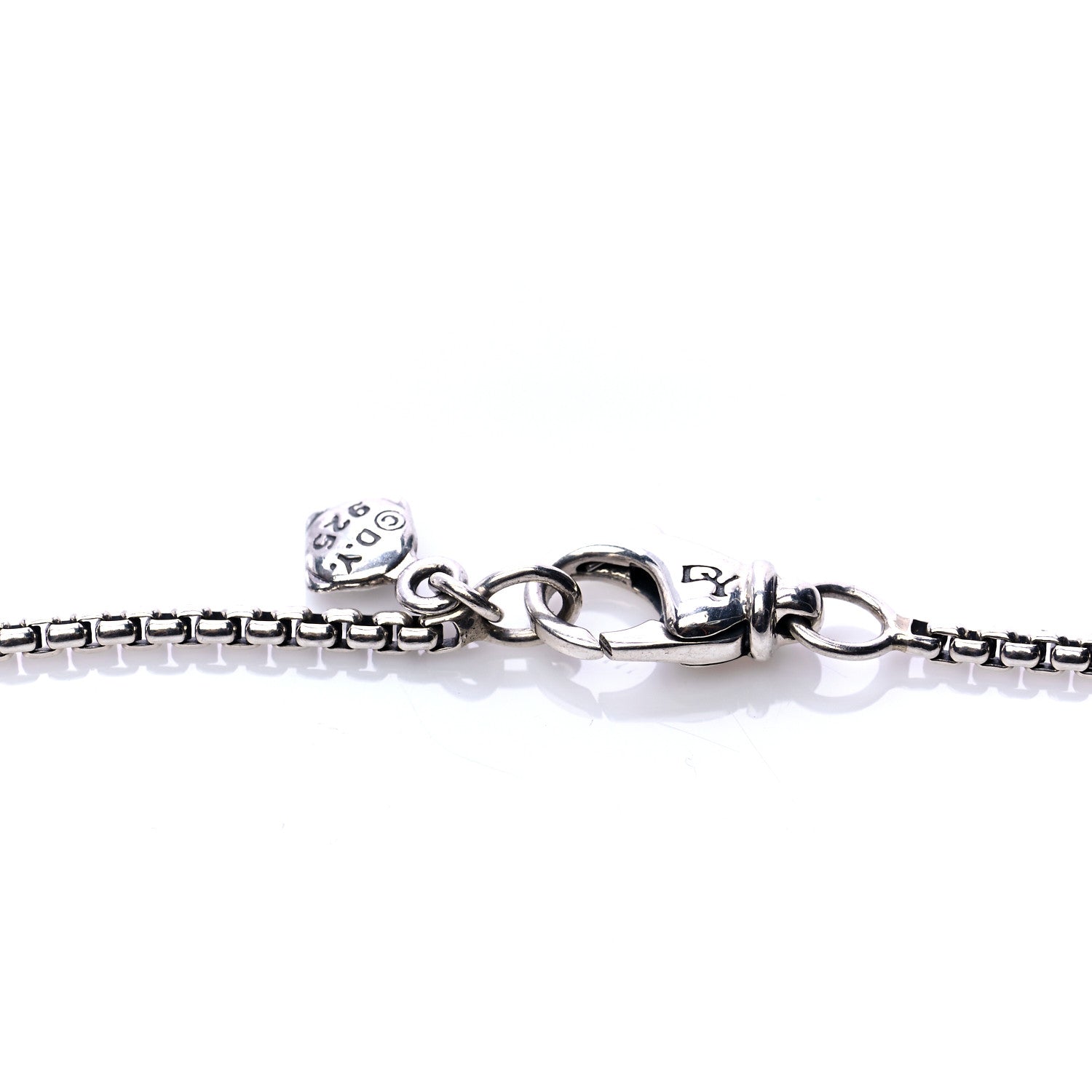 David Yurman Sterling Silver Diamond Blue Topaz 7mm Petite Albion Pendant Necklace 6 of 7