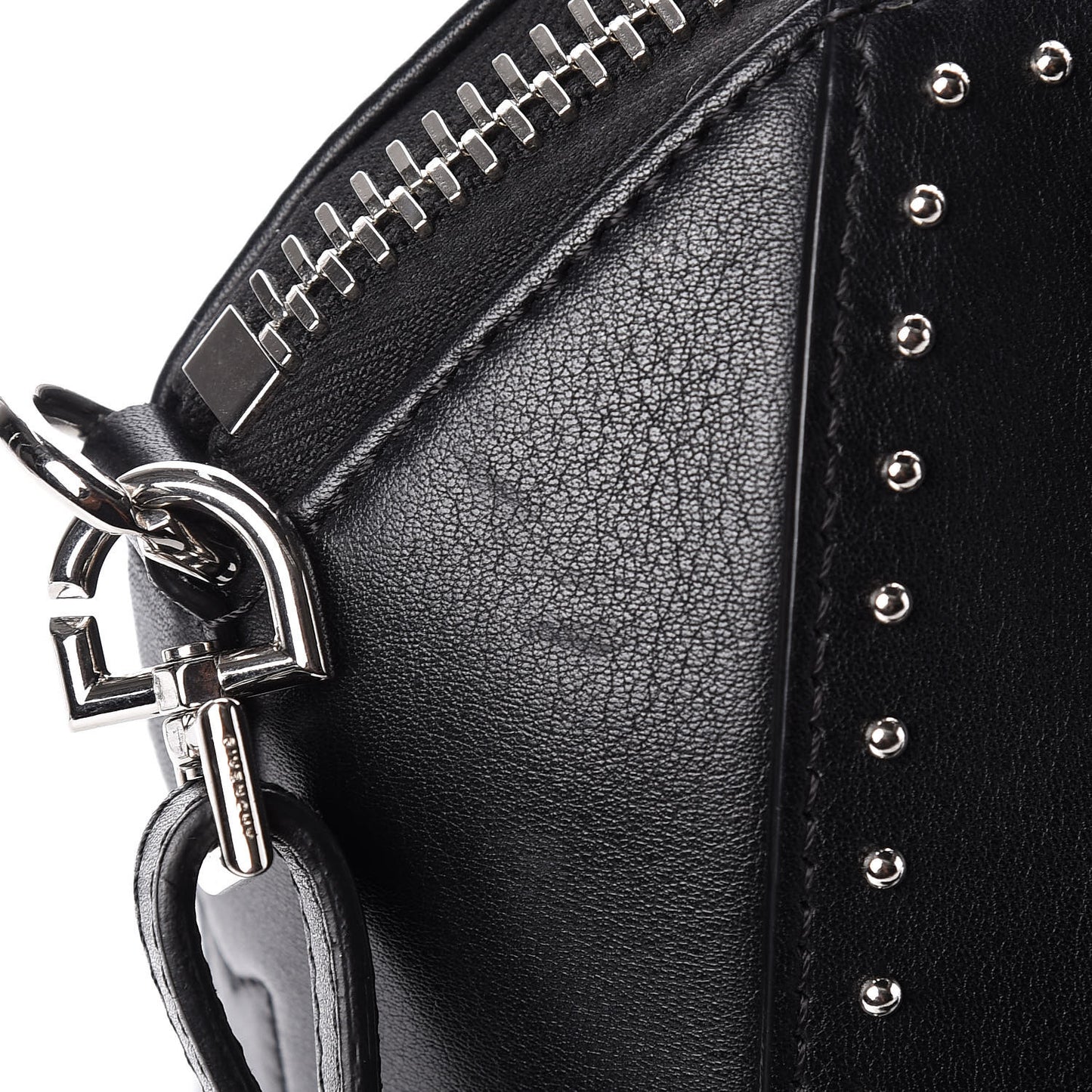 Smooth Calfskin Mini Studded Antigona Black
