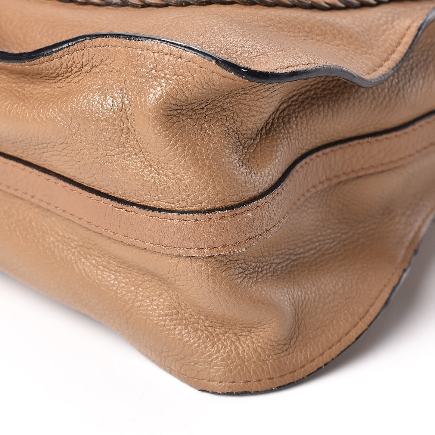 Calfskin Braided Medium Marcie Satchel Nut