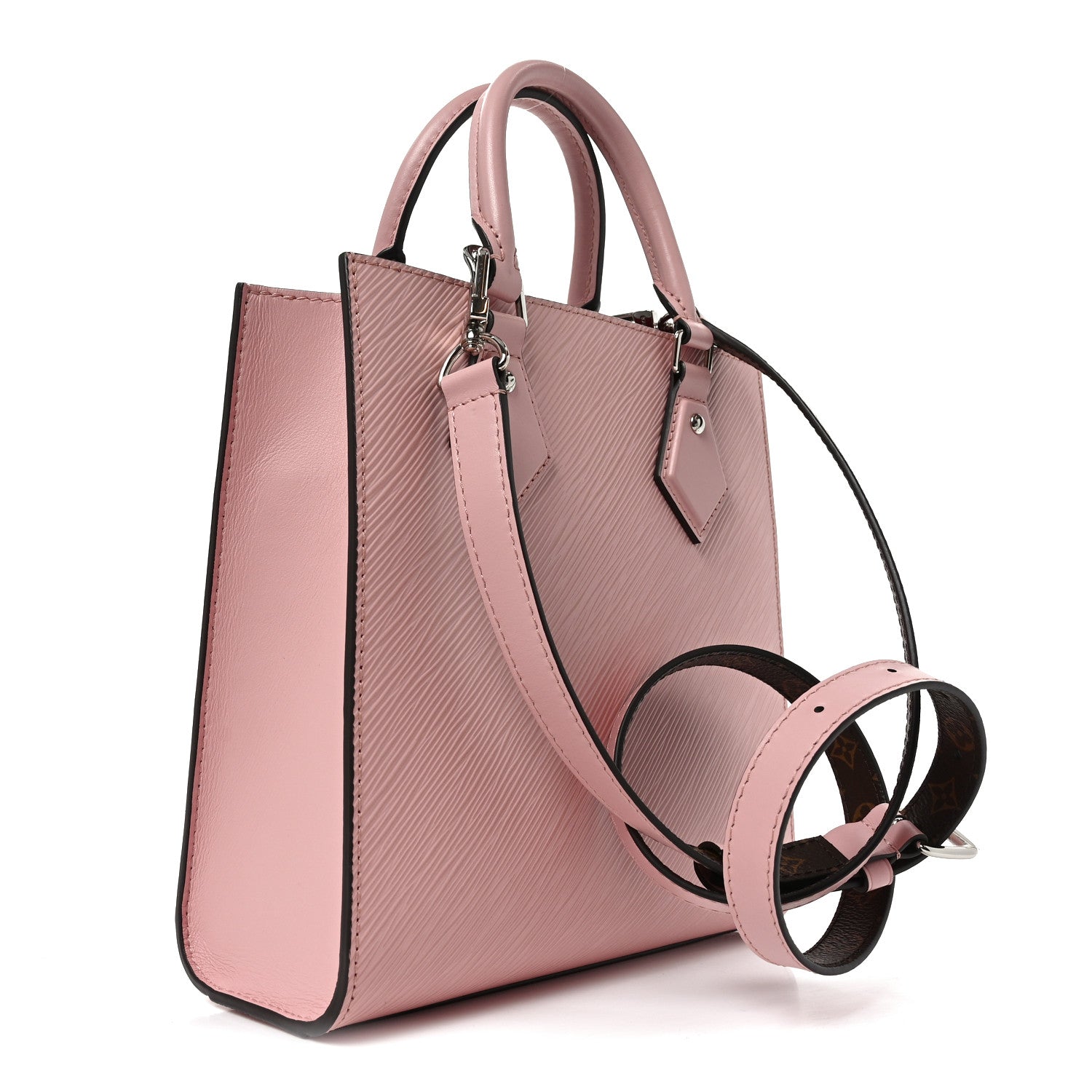 Louis Vuitton Epi Sac Plat BB Rose Ballerine 2 of 8