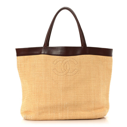 Chanel Straw Raffia Summer Tote Beige Brown 1 of 12