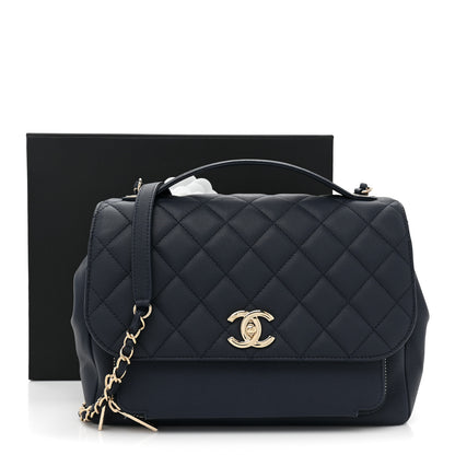 Chanel Caviar Quilted Large Business Affinity Flap Navy 12 of 12
