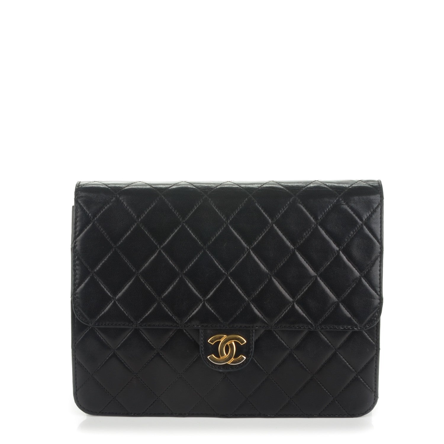 Chanel Lambskin Quilted Small Single Flap Black 1 of 9