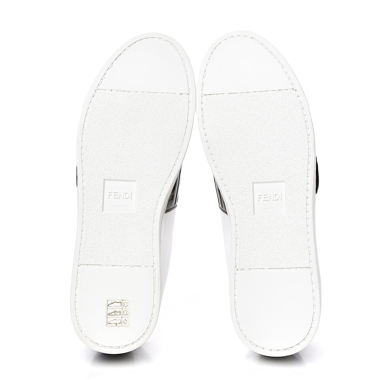 Vitello FF Embossed Womens Slip On Sneakers 41 Ultra White Maya Black