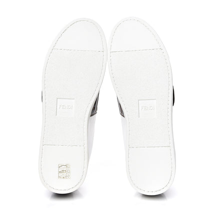 Fendi Vitello FF Embossed Womens Slip On Sneakers 41 Ultra White Maya Black 5 of 9