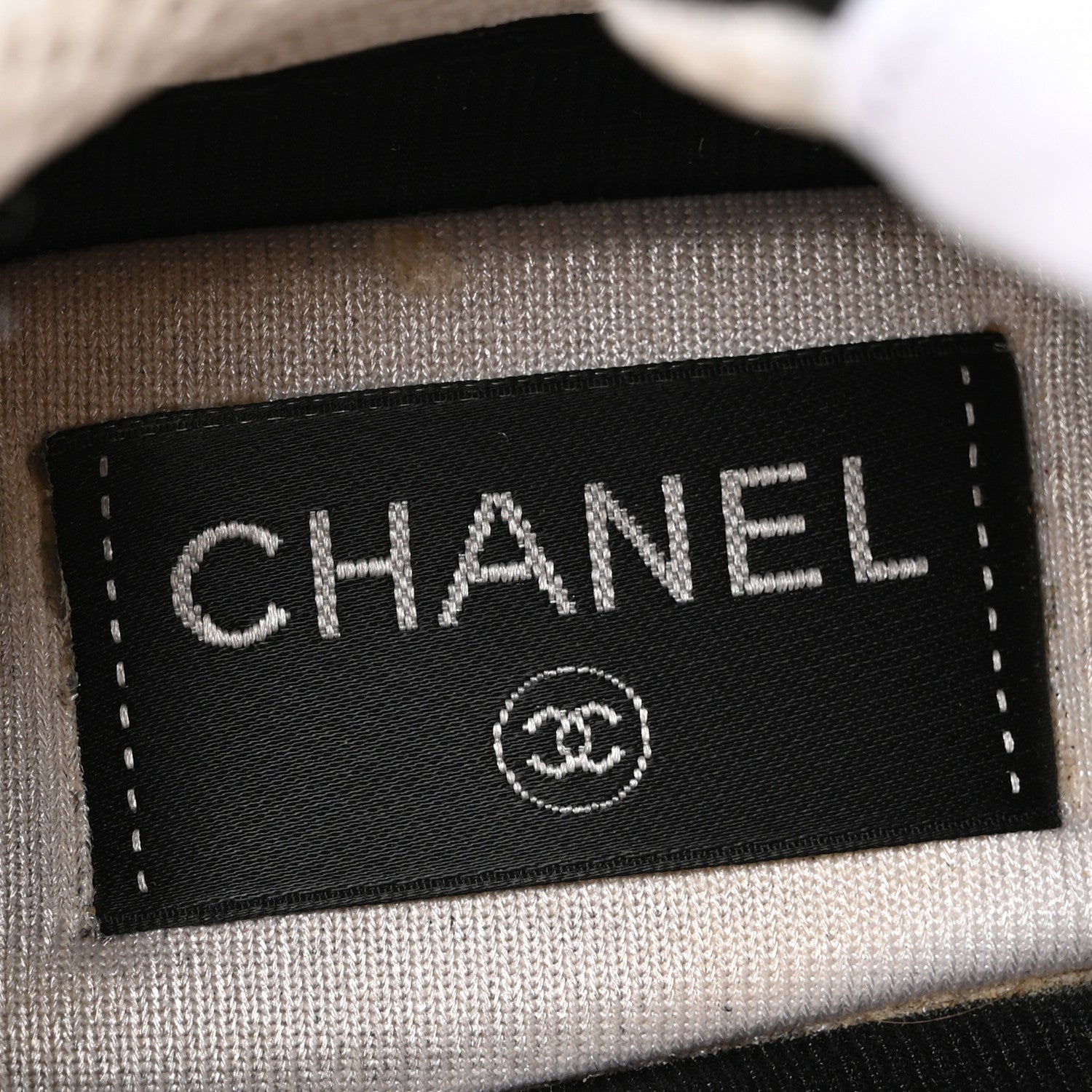 Chanel Mesh Suede Grained Calfskin Womens CC Sneakers 36 Black White 7 of 10