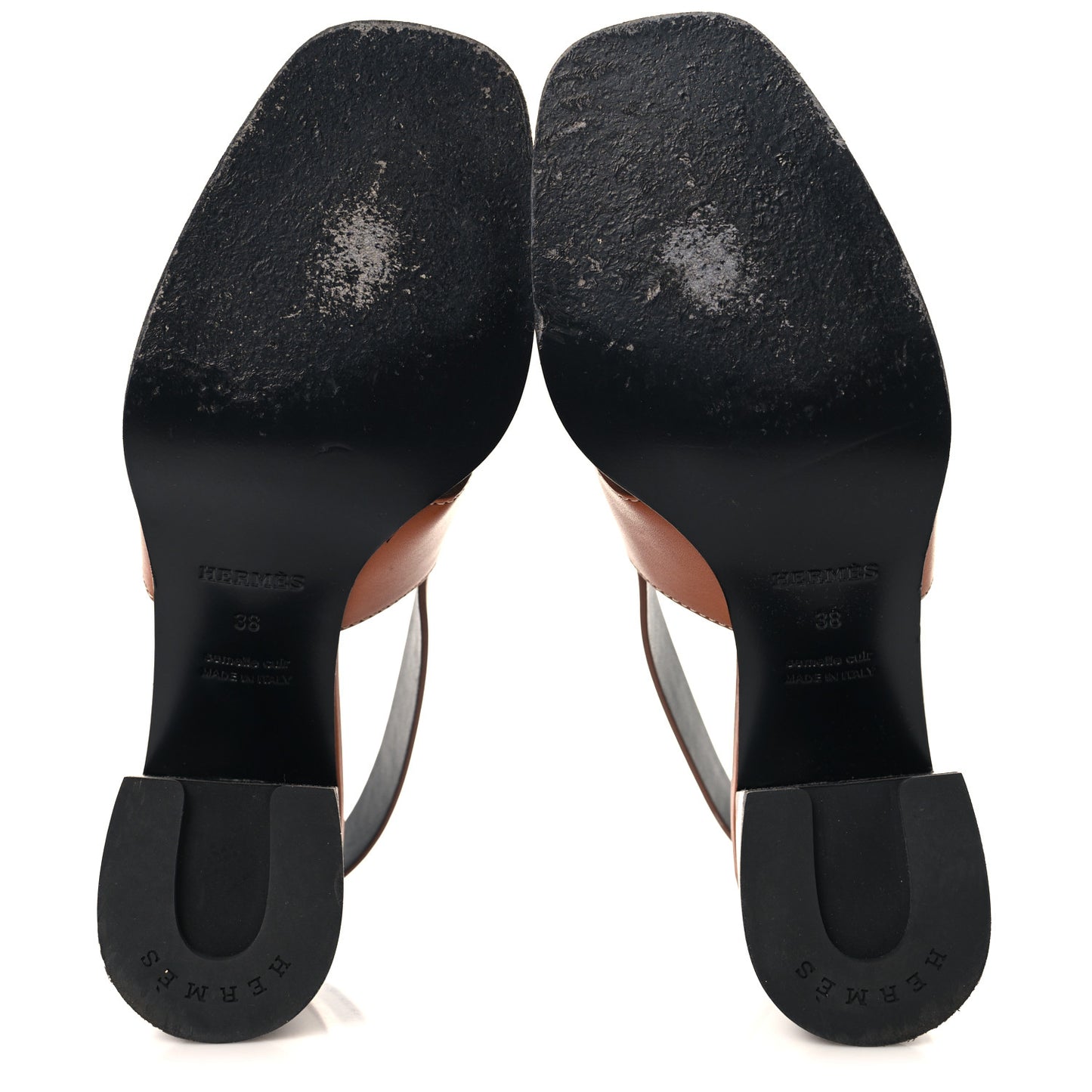 Calfskin Elbe 60 Sandals 38 Marron Glaise