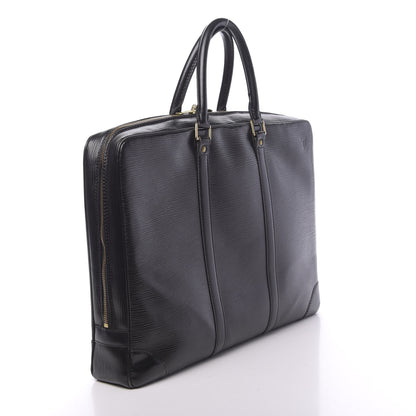Louis Vuitton Epi Porte-Documents Voyage Briefcase Black 3 of 12