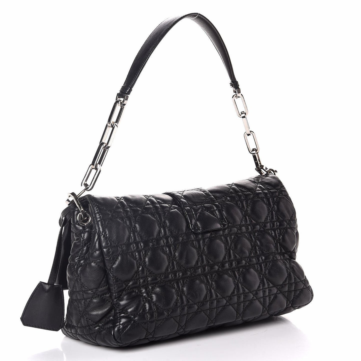 Lambskin Cannage New Lock Flap Black