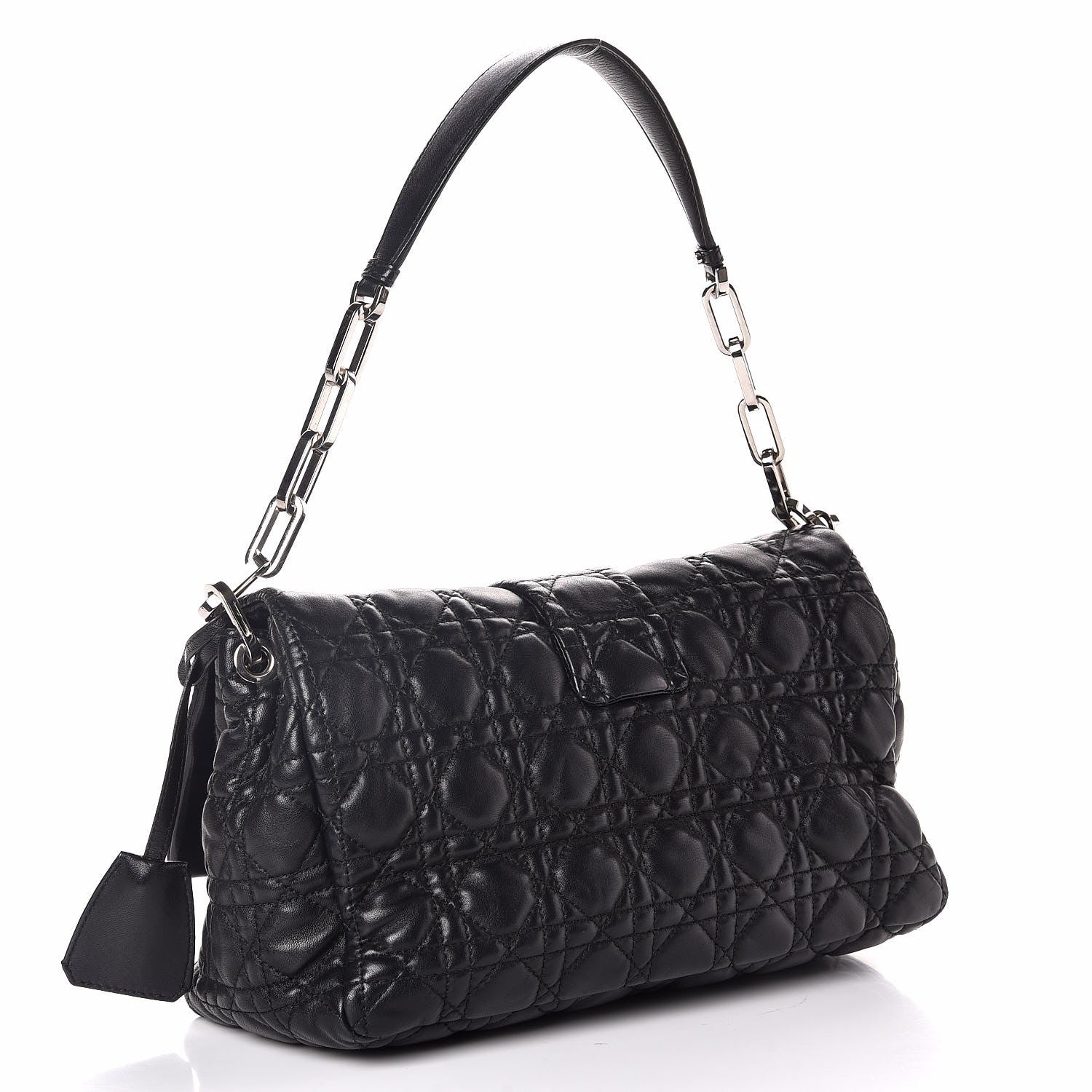 Christian Dior Lambskin Cannage New Lock Flap Black 3 of 6