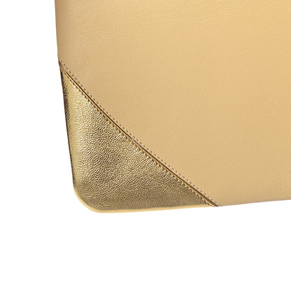 Celine Metallic Lambskin Bi-Color Coeur Ipad Clutch Gold 9 of 10