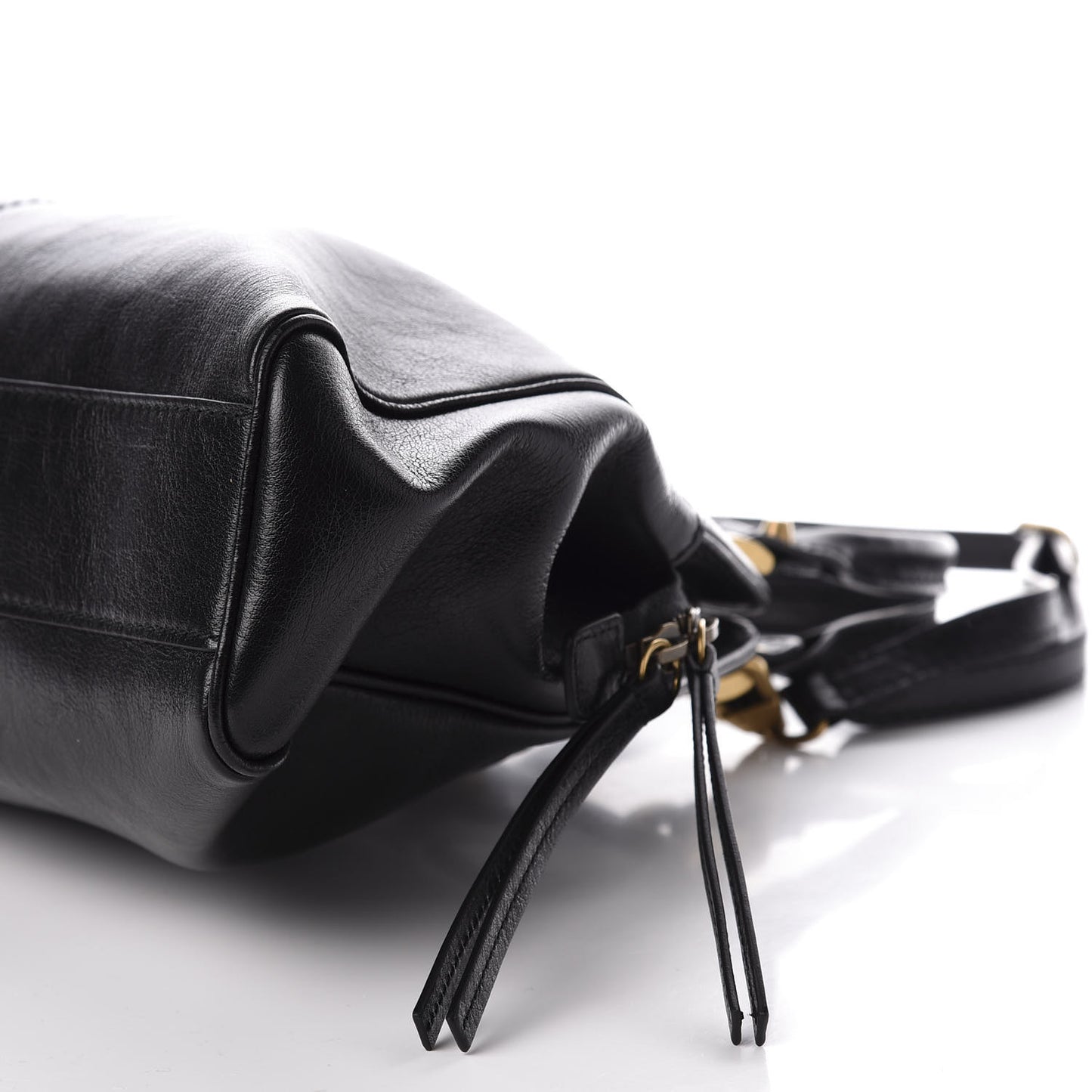 Calfskin Medium Re(Belle) Top Handle Bag Black